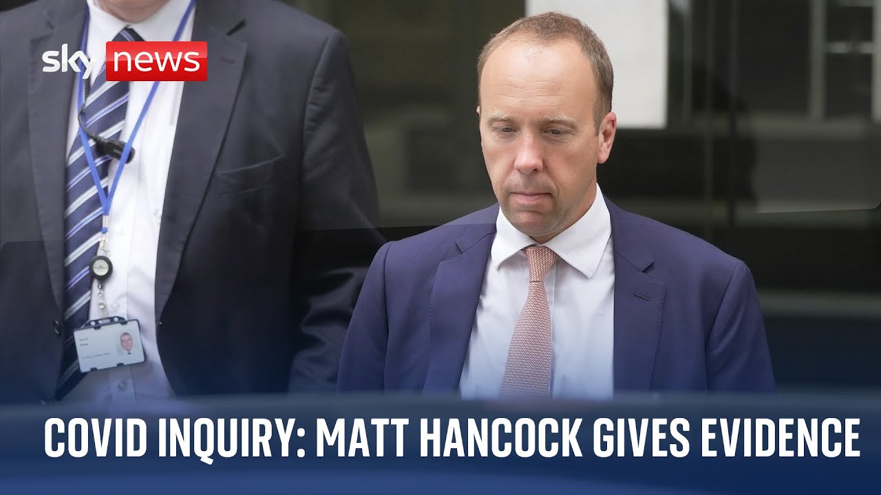 Former Health Sec, Matt Hancock appears before the COVID-19 public inquiry