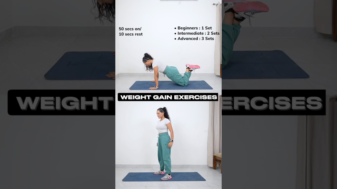 Weight GAIN exercises✅🧘‍♀️#youtube #health #shorts #viral #fitness #motivation #weightgain #workout