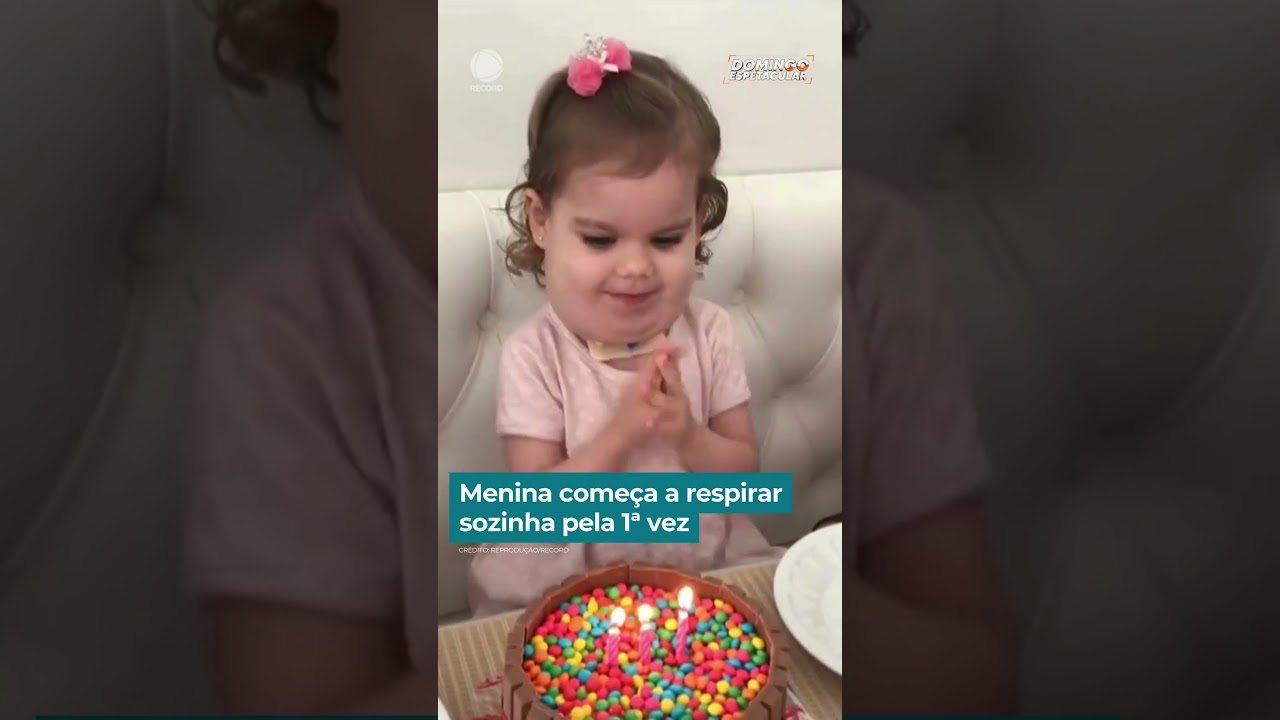 Menina começa a respirar sozinha pela 1ª vez | #DomingoEspetacular #shorts
