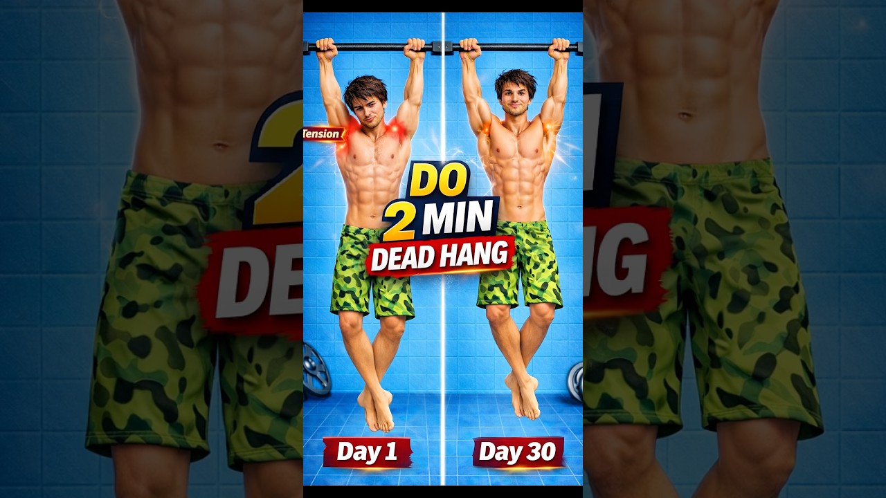 This 2-Minute Dead Hang Changes Your Body. #shorts #fitness #gym
