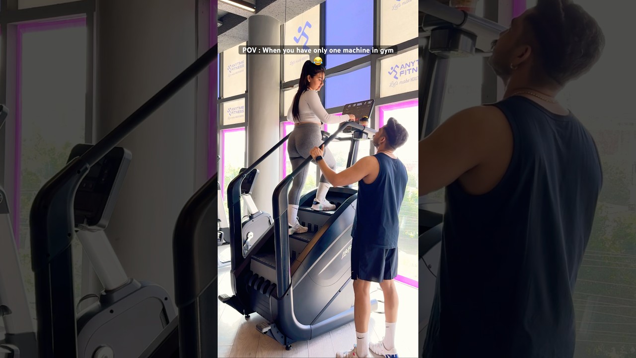 ‘हाँ’ कहकर फँस गई 😏 #gym #funny #couple #memes #comedy #gymgirl #fitness #trending #ytshorts #drama