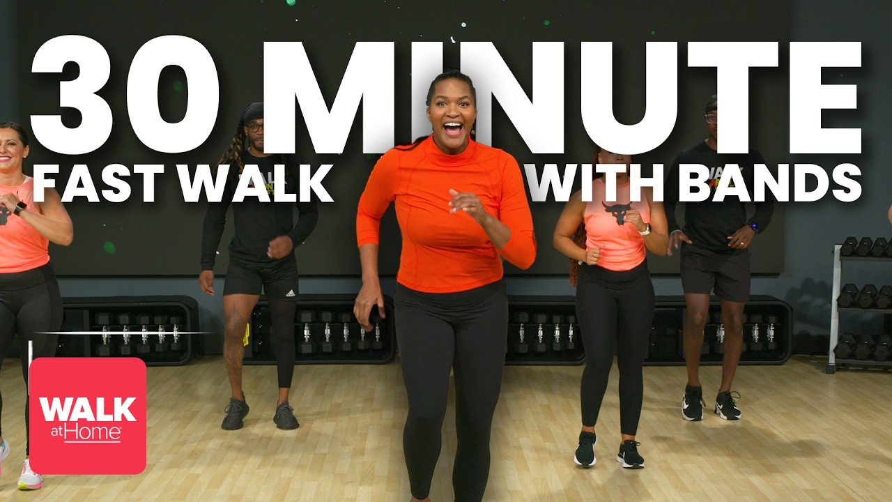 Walking Exercise | 30 Minute FAST Walk With Bands