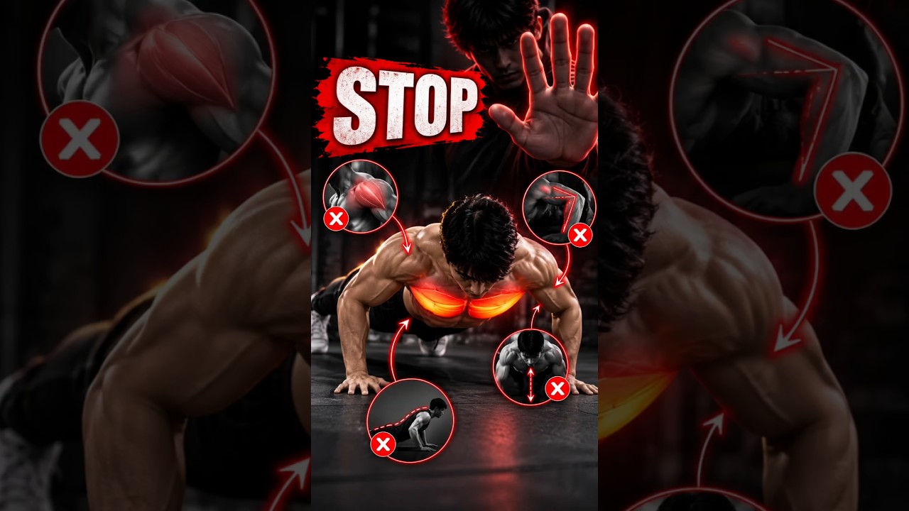 Stop Doing Push-Ups Like This! ⚠️ #fitness #Shorts